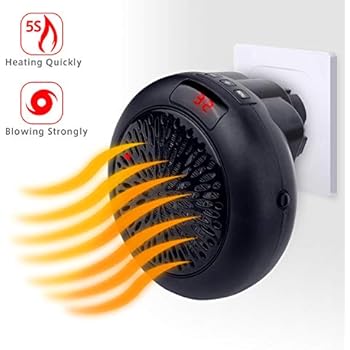 Tonha Portable Heater Fan | Electric Plug in Personal Heating Fan | Instant Wall Heater for Room Indoor Small Space |1000W 100-120V | Adjustable Thermostat & Fan Speed | Auto Shut Off