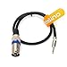 TISINO Mini Jack 3.5mm (1/8 Inch) TRS Stereo Male to XLR Male Balanced Interconnect Audio Cable - 1.6 Feet