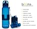 Brimma Collapsible Water Bottle - Leak Proof Flip Top Lid - 100% BPA Free Travel Canteen- 22 Oz