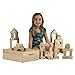 ECR4Kids Hardwood School Classroom Building Shape Blocks for Kids (64-Piece Set)