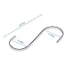 IPOW 20 PCS Larger 4-inches Kitchen Tools Flat S Shaped Hooks Brushed Stainless Steel Metal Kitchen Pot Pan Hanger Storage Hanging Rack