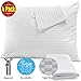 Queen 4 Pack Pillow Protectors Queen 20x30 Cotton Sateen Blend Style 450 Thread Count Lab Tested Tight Weave Premium Non Noisy Zip