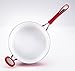 SilverStone Ceramic Nonstick Saute Pan / Frying Pan / Fry Pan with Lid and Helper Handle - 4 Quart, Red