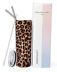 CHIUTUUY 20oz Skinny Tumbler with Lid and