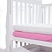 TillYou 100% Cotton Flannel 2 Pack Crib Sheet--White & Rose