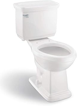 Glacier Bay Designer 2 Piece 1 28 Gpf Single Flush Elongated Toilet In White Seat Not Included Amazon Com
