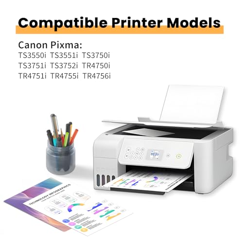 Torvon 575XL 576XL Ink Cartridges Compatible for Canon 575 and 576 PG-575XL CL-576XL for Canon Pixma TS3550i TS3551i TS3750i TS3751i TS3752i TR4750i TR4751i TR4755i TR4756i ( 575XL Black, 576XL Colour