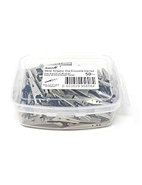 iexcell 50 pcs plata tono metal Pinzas de cocodrilo Pinzas de cocodrilo
