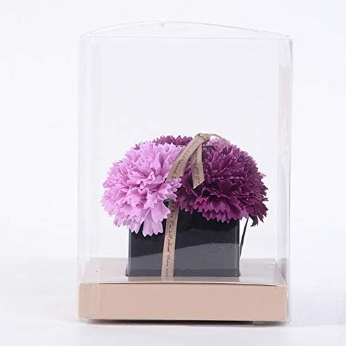 Yamer Mothers Day Gifts Artificial Carnation Rose Fragrance Perfume Flower Gift Box Soap Flower Forever Bouquet Gift Set Decorations 7.1 x 6 x 6 Inches