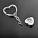 HooAMI Alway in My Heart Cremation Urn Keychain Keepsake Memorial Ashes Stainless Steel Heart Keyring