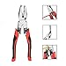 Lineman's Pliers, Big Combination Pliers with Wire Stripper/Crimper/Cutter Function, Heavy Duty Side Cutting High-Leverage Plier, NEWACALOX (MLNEW03A)