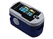 Concord Fingertip Deluxe OLED Pulse Oximeter with 6 way Reversible Display - Blood Oxygen Saturation Monitor with Carrying Case, Batteries and Lanyard - Easy to Use, Accurate SpO2 (Sapphire Blue)