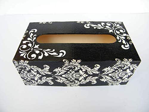 Caja de Pañuelos Blanco y Negro, Porta Toallitas Faciales ...