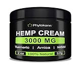 Hemp Cream for Pain Relief (3000mg)-Natural Hemp Oil for Pain Relief with Turmeric, Arnica Gel, MSM for Back Pain Relief, Muscle Pain Relief, Sciatica Pain Relief, Arthritis & Knee Pain, Inflammation