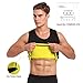 Cimkiz Mens Sauna Vest Sweat Body Shaper Slimming Waist Trainer Neoprene Tank Top Shapewear Shirt Workout Suit no Zip Black XXXL