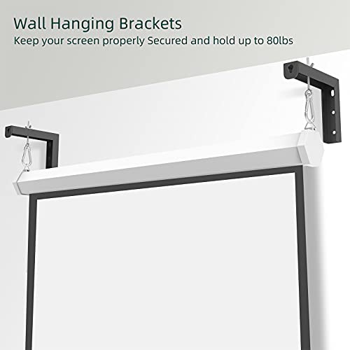 Fhome Black Universal Projector Screen LBracket Wall Hanging Mount 6