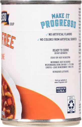 PROGRESSO GLUTEN FREE, MINESTRONE SOUP, 14.3 OZ