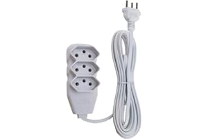 Force Line - Extensão Slim 3 Tomadas Tripolar Bivolt 1 Metro