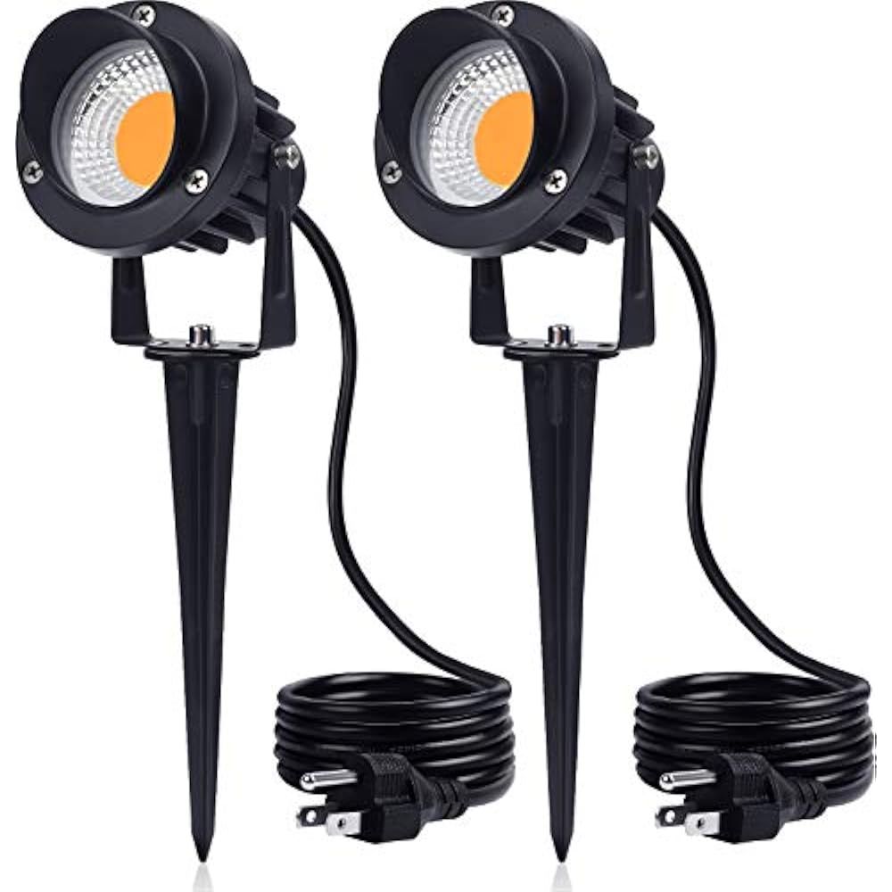 SUNVIE 15W Landscape Lighting LED Spotlight Outdoor 120V AC Waterproof