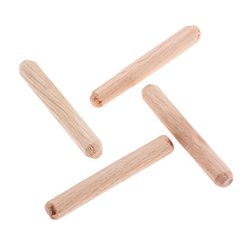 100pcs Woodworking Hardwood Round Dowel Pins Wooden Craft Rods Furniture Fitting Tools 6x40mm(DxL)/0.24"x1.57"