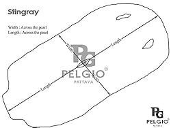 PELGIO Genuine Stingray Skin Leather Soft Hide Pelt