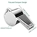 Golvery Metal Referee, Coach Whistle, Stainless Steel, Crisp Sound Whistle with Lanyard for School Sports, Soccer, Football, Basketball and Lifeguard Protection