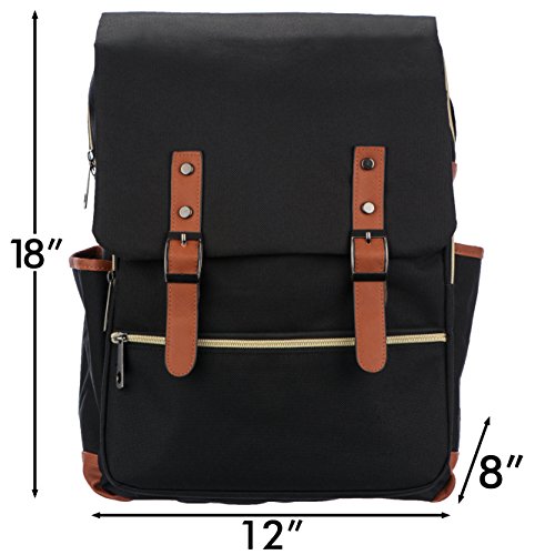 Diaper Bag Backpack with Modern Unisex Design includes Change Pad and Thermal Bottle Holder By Nora's Nursery - Thumbnail 4