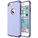 ULAK iPhone 6 Case, iPhone 6S Case Purple, Sugar Candy Series Slim Fit Silicone & Hard PC Dual Layer Anti-Slip Drop Protection Case for Apple iPhone 6 & 6S 4.7 Inch, Purple