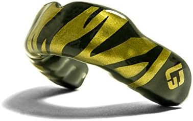 GuardLab APEX Mouthguard for Sports | Boil and Bite Hockey, MMA, and Football Mouthpiece with 3D Technology | Tackle and Flag Football Gear for Kids and Adults | Tiger Design