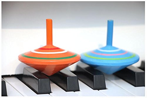 GoodPlay Gyroscope, 3 Pcs/Set Handmade Painted Wood Spinning Tops, Wooden Toys Educational Toys Kindergarten Toys Standard Tops