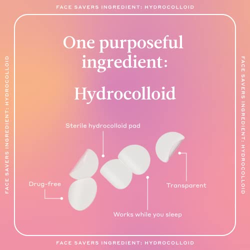 Welly Bandages Face Savers, Hydrocolloid Acne Blemish Patch, Adhesive, Small Spot Shape, Clear