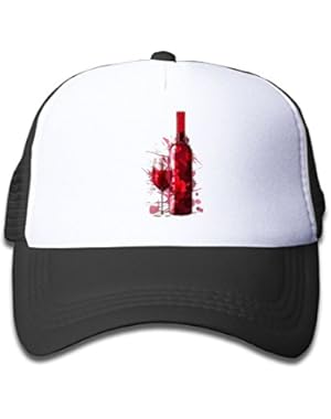 Bottle Red Wine Kids Baseball Cap Infant Trucker Hat