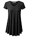 URBANCLEO Womens V-Neck eLong Tunic Top Mini T-shirt Dress (PLUS Size Available)