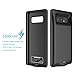 Moonmini Samsung Galaxy Note 8 Battery Case, 5500mAh External Rechargeable Portable Extended Battery Charger Pack Power Bank Backup Charging Cover Protective Case Shell (Black)