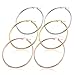 FIBO STEEL 3 Pairs Stainless Steel Large Hoop Earrings Set for Women 50mm