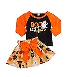 Halloween Baby Girl Clothes Skirt Set Shirt Top