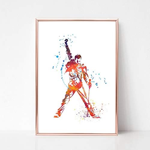 GFC freddie mercury queen icon watercolour quote a4 gloss print UNFRAMED gift picture