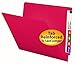 Smead Colored End Tab File Folder, Shelf-Master Reinforced Straight-Cut Tab, Letter Size, Red, 100 per Box (25710)