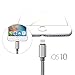 ZYD (TM) 6 Feet / 2 Meters Nylon Braided 8 Pin Lightning to USB Cable (3 Pack)