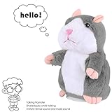 Talking Hamster Repeat What You Say Buddy Mouse for Kids Stuffed Toys; Electronic Pet Talking Record Plush Toys Best Valentine's Day, Birthday Gift Interactive Toy for Kids Early Learning