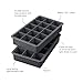 Tovolo Silicone Ice Cube Tray Charcoal Gray Pack of 2 BPA Free Ice Tray Mold for Coffee Drinks Cocktails, Dishwasher Safe Easy Release Perfect 1 Inch Cube Ice Tray for Whiskey Bourbon Spirits