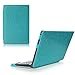 FYY ASUS Transformer Book T100 Case - Fully Armed Leather Case for ASUS Transformer Book T100 Cyan