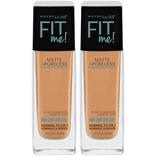 Maybelline New York Fit Me Matte + Poreless Liquid Foundation Makeup, True Beige, 2 Fluid Ounce