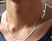 Silver necklace couples collarbone blade short chain