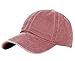 Glamorstar Classic Unisex Baseball Cap Adjustable Washed Dyed Cotton Ball Hat Red Wine