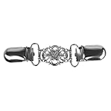 Evelots Silver Toned Crest Sweater Clip, Collar Clip Accessory Jewelry