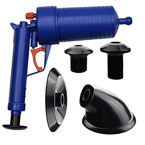 REKOBON Toilet Plunger, Pressure Pump Cleaner, Air Drain Blaster, High Pressure Plunger Opener Cleaner Pump for Bath Toilets,Shower, Bathroom, Sink, Bathtub, Kitchen Clogged Pipe