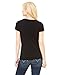 Bella Ladies Scooped Open Neckline T Shirt - Black - XX - Large
