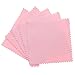 JUANYA 50pcs Jewelry Cleaning Cloth Polishing Cloth for Sterling Silver Gold Platinum (Pink)