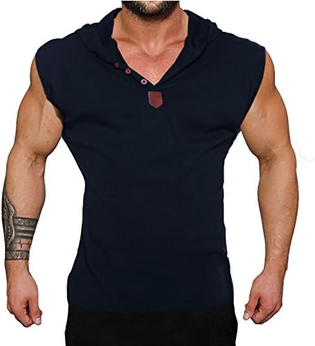 Gotchicon Men's Tank Top Bodybuilding Sleeveless Gym Muscle T Shirt